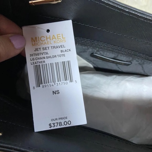 NWT Michael Kors Jet Set Travel Black JST tote bag - Picture 5 of 5